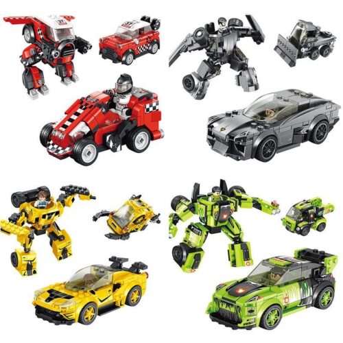 Bộ Lắp Ghép Xe Đua Tốc Độ Năng Lượng Tương Lai PanlosBrick 661003C - Xe đua tốc độ màu vàng