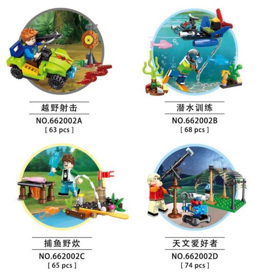 Bộ lắp ghép PanlosBrick 662002C Cắm trại dã ngoại, đồ chơi xếp hình Câu cá dã ngoại, đồ chơi lắp ghép Nấu ăn dã ngoại, đồ chơi xây dựng Hoạt động ngoài trời, phù hợp bé trai 6 tuổi, giá tốt.