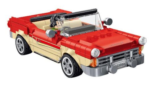Mô hình Ford Fairlane màu đỏ mui trần PanlosBrick 666034