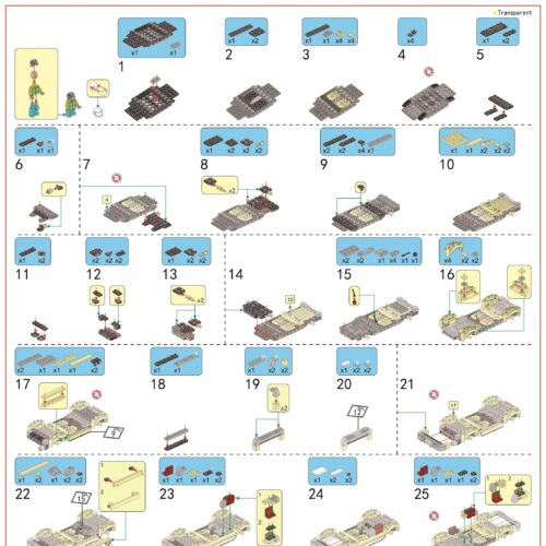 Ford Fairlane Mui Trần PanlosBrick 666034 sách PanlosBrick 666034 Xe Fairlane màu đỏ mui trần