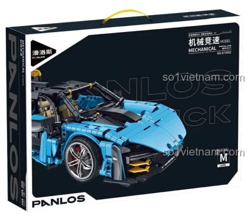 Hộp đồ chơi mô hình PanlosBrick 673002 McLaren Senna GTR, bộ lắp ghép xe đua cho con trai 18 tuổi, chất lượng cao