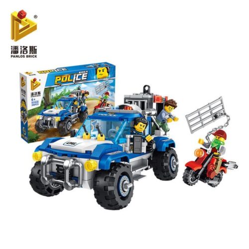 Hộp bộ đồ chơi PanlosBrick 681004B Xe Bán Tải Cảnh Sát Biến Hình 2 Trong 1, 398 mảnh ghép, dành cho bé trai 6 tuổi, giá tốt.