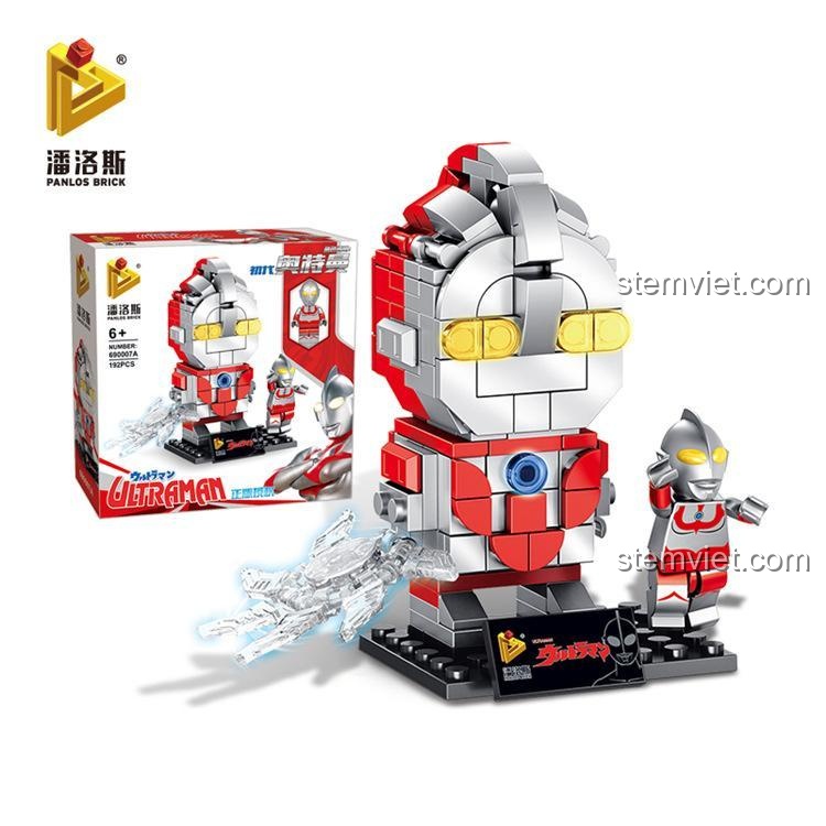 Bộ lắp ghép PanlosBrick 690007A Ultraman, mô hình Ultraman, hộp sản phẩm, đồ chơi xây dựng, đồ chơi giáo dục, quà tặng cho bé trai 6 tuổi, giá tốt