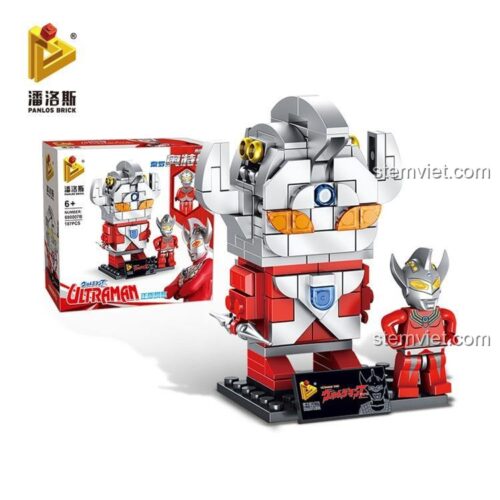 Hộp sản phẩm Bộ Lắp Ghép Mô Hình Ultraman 4 Mẫu - PanlosBrick 690007B