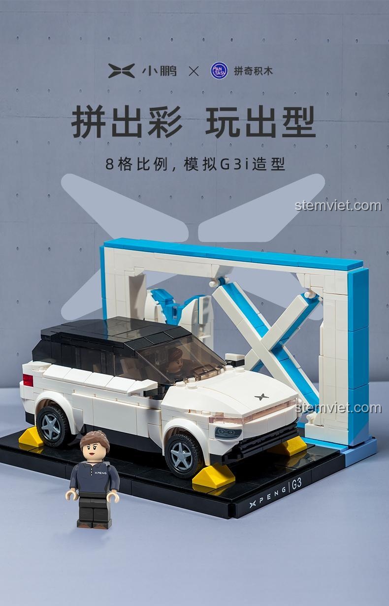 Xe SUV XPENG G3i Pantasy 11001 với trạm sạc và minifigure