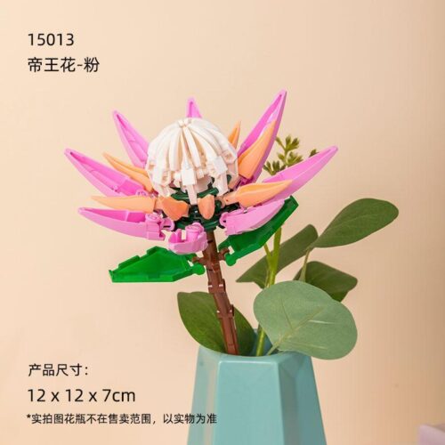 Bộ lắp ghép Hoa Đế Vương Hồng Pantasy 15013, đồ chơi mô hình hoa trang trí tinh xảo, quà tặng cho bé gái 6 tuổi, giá tốt