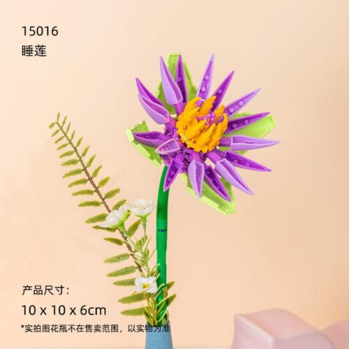Bộ lắp ghép hoa sen Pantasy 15016 màu tím và xanh lá, đồ chơi lắp ráp hoa sen cho bé gái 6 tuổi, giá tốt