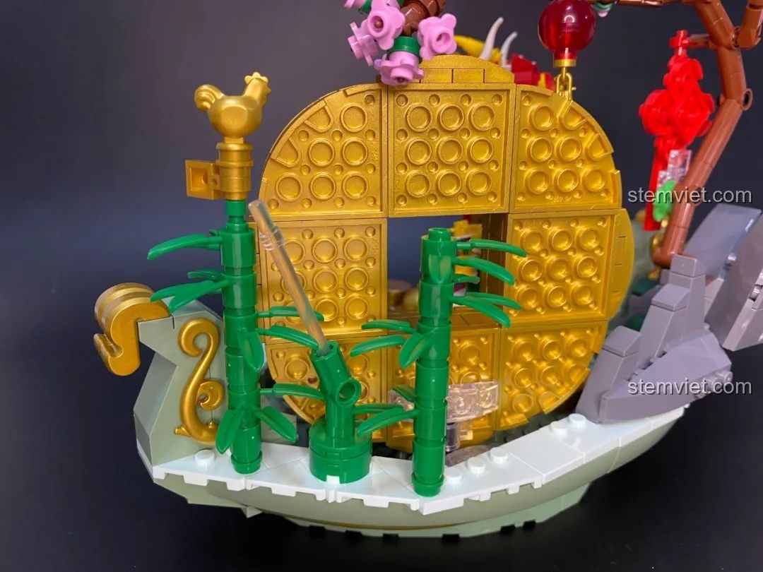 Nhân vật chú trâu nhỏ với biểu cảm đáng yêu trong bộ Pantasy 18003 Bồn Tụ Bảo Phú Quý.