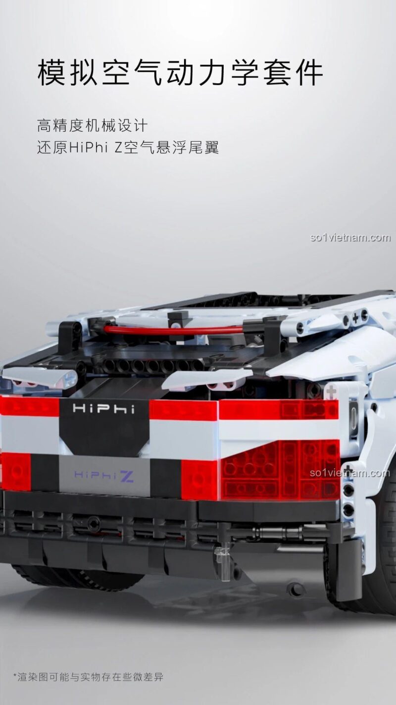 Chi tiết bộ phận khí động học của xe HiPhi Z Pixel Sci-Fi Car Model