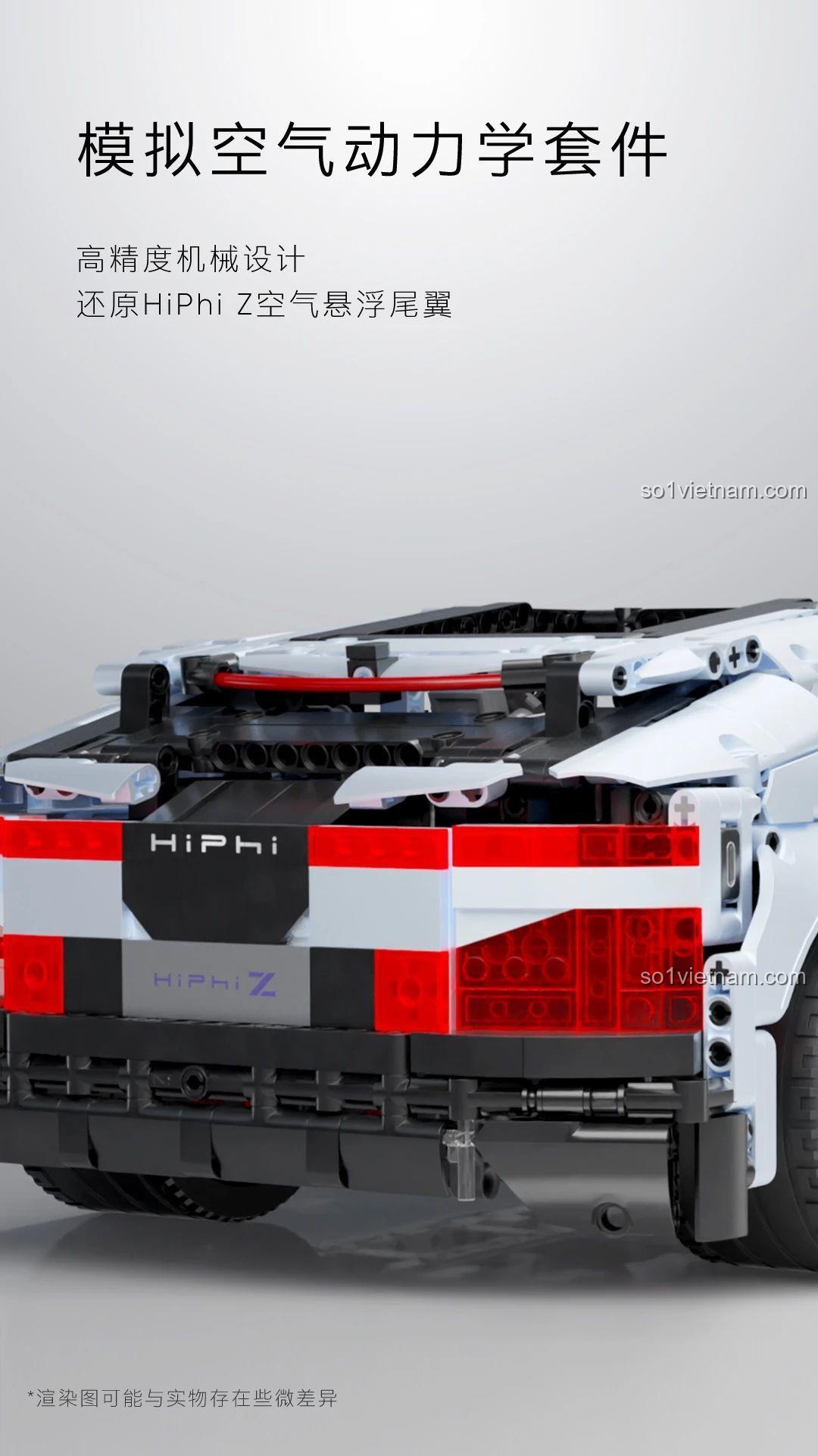 Chi tiết bộ phận khí động học của xe HiPhi Z Pixel Sci-Fi Car Model