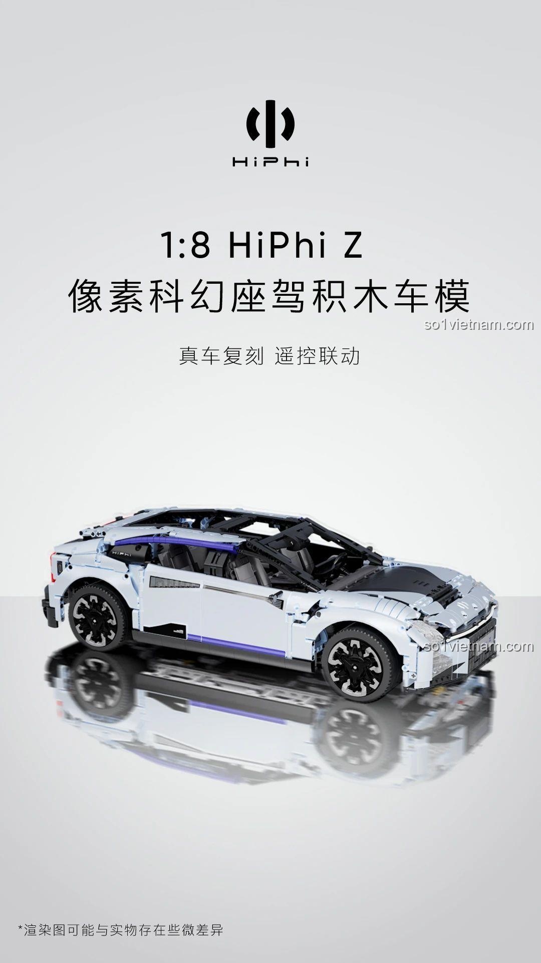 Chi tiết phần nắp capo của xe HiPhi Z Pixel Sci-Fi Car Model