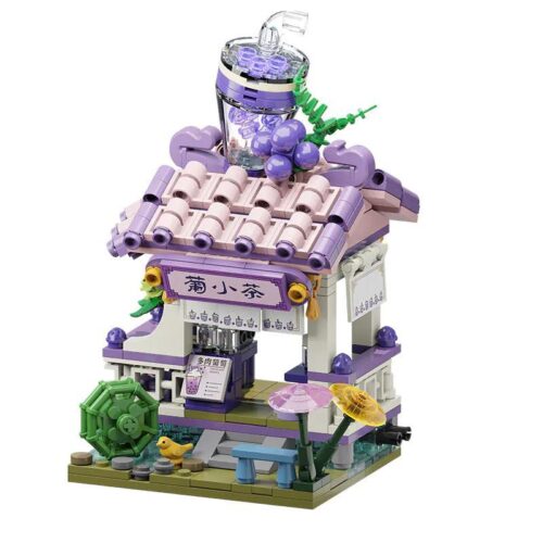 Bộ lắp ghép Tiệm Trà Nho Đa Thịt Phong Cách Cổ Trang Pantasy 56007, mô hình mini thiết kế cổ trang tinh xảo, dành cho bé gái 6 tuổi, giá tốt.