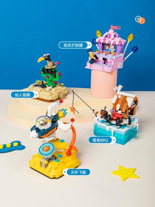 Bộ đồ chơi Thiên thể phi thuyền Pantasy 61003, bộ 4 cảnh tương tác độc đáo, phù hợp bé 6 tuổi khám phá vũ trụ.