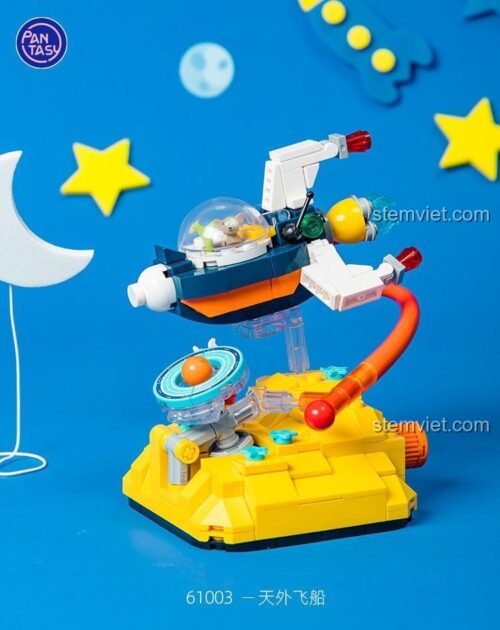Hộp bộ lắp ghép Phi thuyền ngoài hành tinh Pantasy 61003, đồ chơi mô hình chất lượng cao cho bé trai và bé gái 6 tuổi.