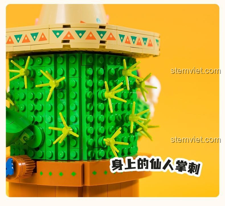 Chi tiết gai xương rồng được thiết kế tỉ mỉ trên thân của mô hình Pantasy 61007.