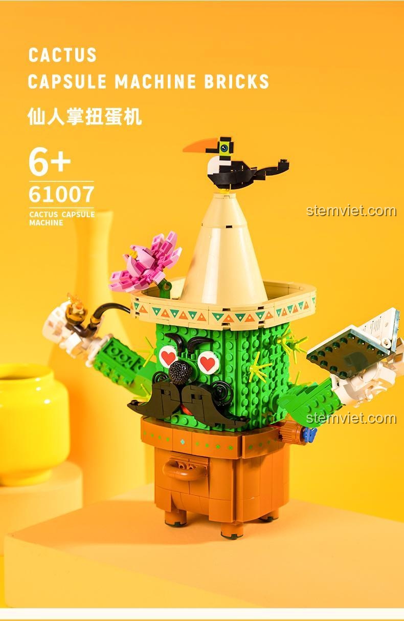 Poster quảng cáo cho bộ đồ chơi mô hình Pantasy 61007 Máy Vặn Trứng Xương Rồng Mexico.