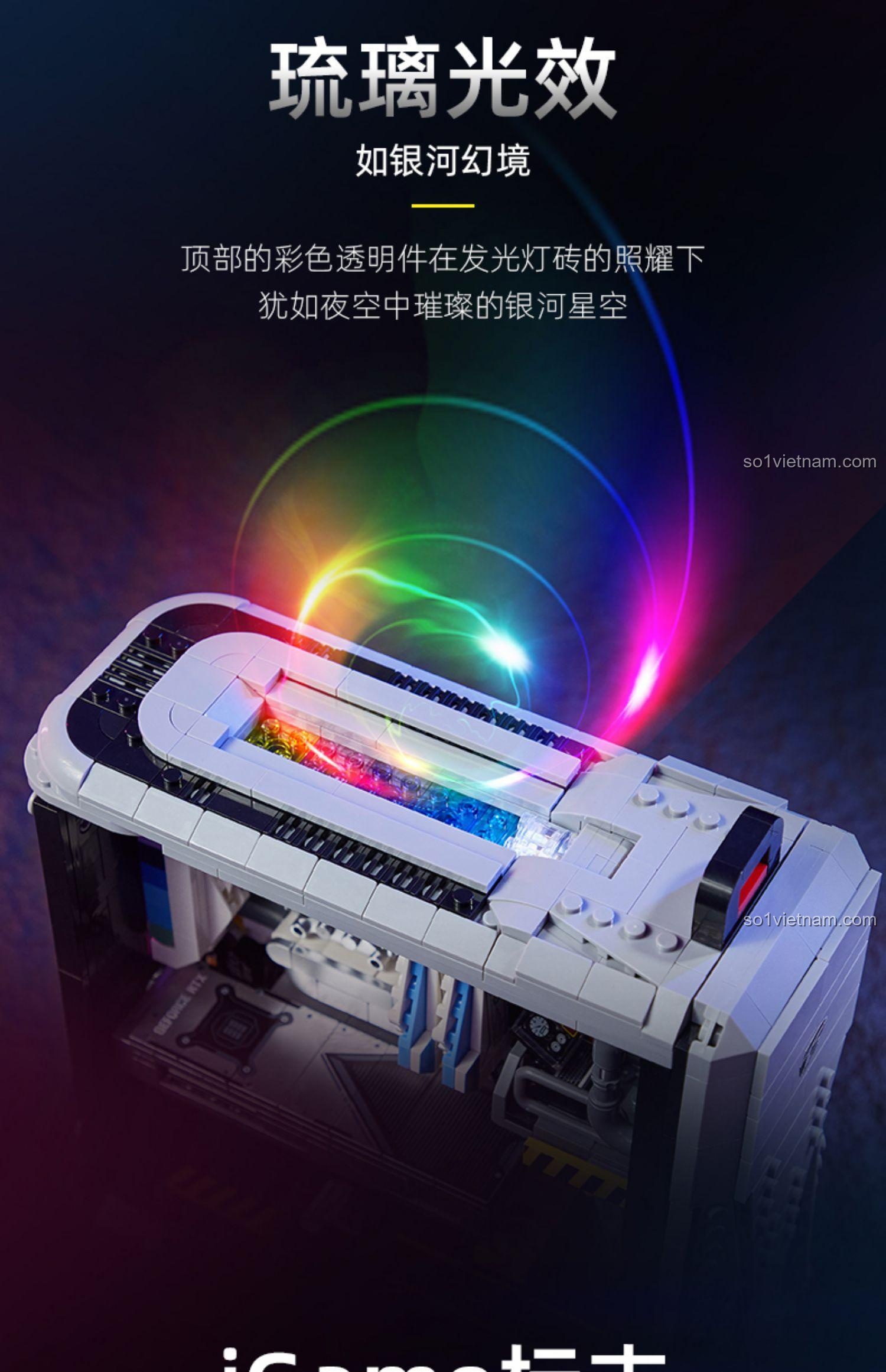 Đồ chơi mô hình 85004 Pantasy, chi tiết card đồ họa iGame RTX40 Series Vulcan OC, mô hình PC Gaming iGame, lựa chọn tiết kiệm cho con trai 14 tuổi