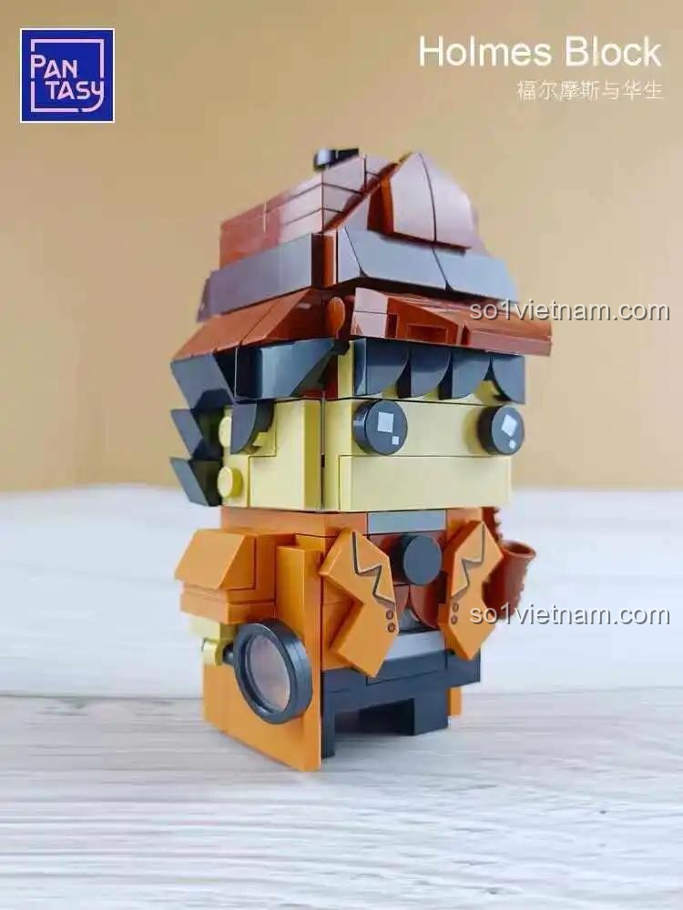 Cận cảnh mô hình Sherlock Holmes BrickHeadz của Pantasy 99101