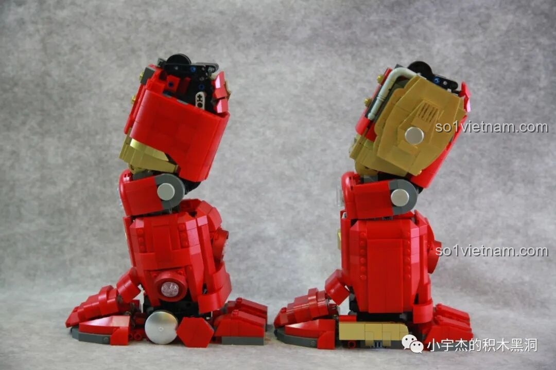 Phần ngực của Giáp Chống Hulk MK44 KBOX V5004 đã hoàn thành và bật đèn LED ở bộ phận phản ứng năng lượng.