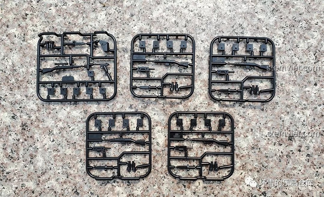 Hình ảnh render 3D của mô hình Pháo Xe Lửa K5(E) Leopold, một trong ba mẫu lắp được từ KAZI KY10005.