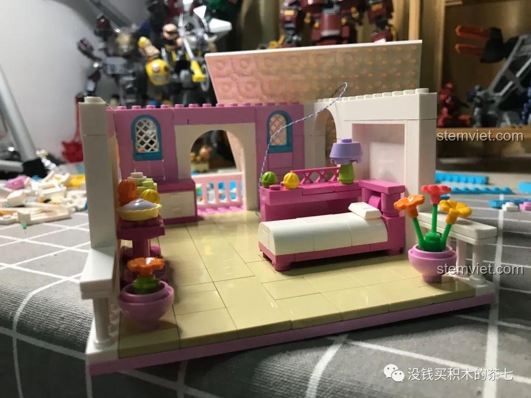 Lắp ráp phòng giải trí trên sân thượng với dàn loa, micro và quầy bar của bộ SEMBO 604003.