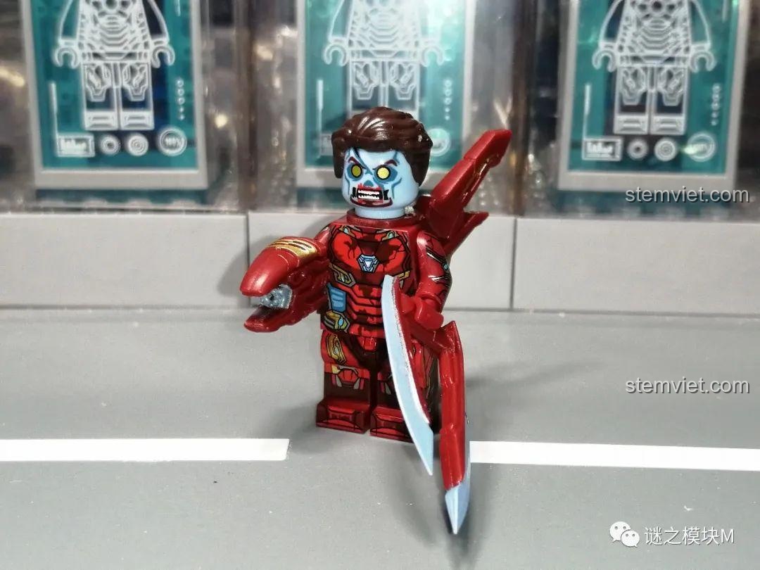 Chi tiết phụ kiện cánh tay đi kèm minifigure Zombie Star Lord trong bộ WM6132.
