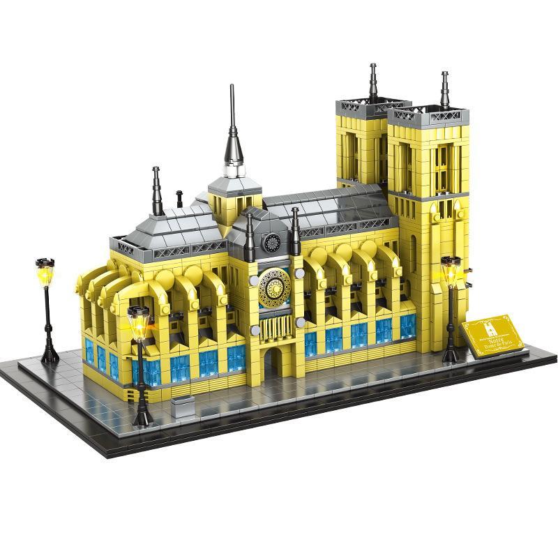 Bộ lắp ghép Nhà thờ Đức Bà Paris Pinxing PX.440, mô hình kiến trúc Gothic chi tiết dành cho bé trai 6 tuổi, giá rẻ.