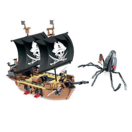 Bộ đồ chơi Play Day 【未知】 Cuộc Chiến Kraken Trên Biển với thuyền cướp biển và quái vật biển Kraken, 804 mảnh ghép, phù hợp cho bé trai 8 tuổi