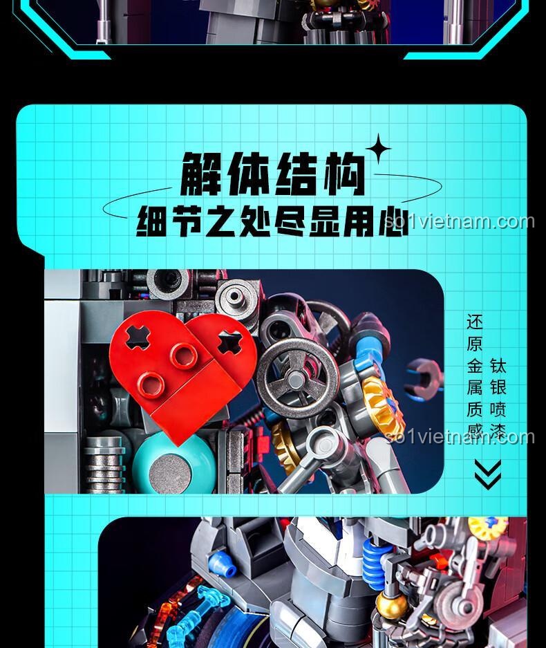 Chi tiết tinh xảo bên trong mô hình Pleyerid M38-P8010, thể hiện sự chăm chút trong từng bộ phận.