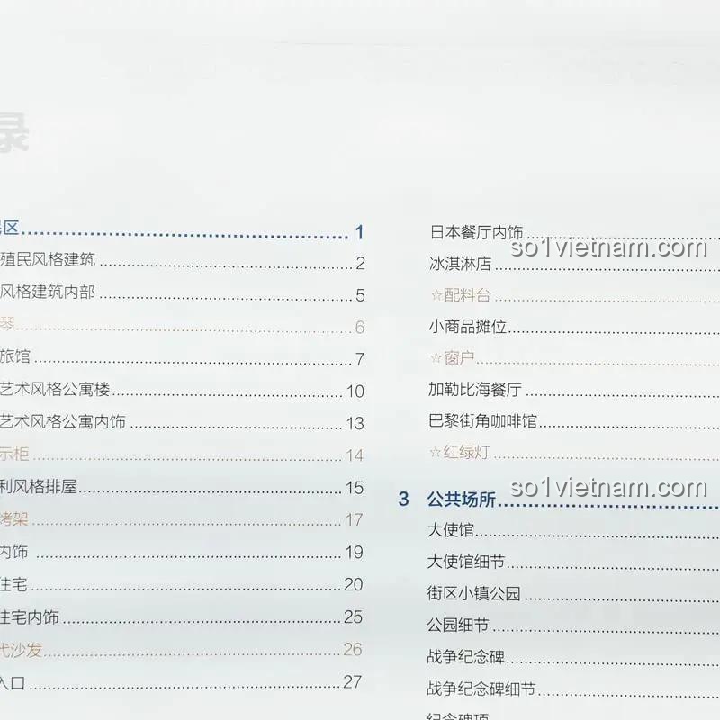 Mục lục của sách xây dựng Posts & Telecom Press 9787115550484, hiển thị các chương hướng dẫn chi tiết về cách xây dựng các phần khác nhau của thị trấn LEGO®, đáng tiền cho người lớn và trẻ em 10 tuổi+.