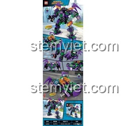 PRCK 61068 Ninja Masters of Spinjitzu bộ đồ chơi lắp ráp 503 chi tiết có 3 minifigures