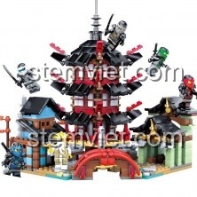 PRCK 61068 Ninja Masters of Spinjitzu bộ đồ chơi lắp ráp 503 chi tiết có 3 minifigures