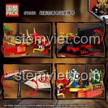 PRCK 61068 Ninja Masters of Spinjitzu bộ đồ chơi lắp ráp 503 chi tiết có 3 minifigures