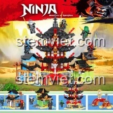 PRCK 61068 Ninja Masters of Spinjitzu bộ đồ chơi lắp ráp 503 chi tiết có 3 minifigures