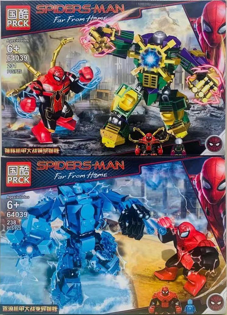 Bộ lắp ráp Robot Người Nhện Chiến Đấu PRCK 64039-2, đồ chơi mô hình Người Nhện cho bé trai 6 tuổi, giá tốt.