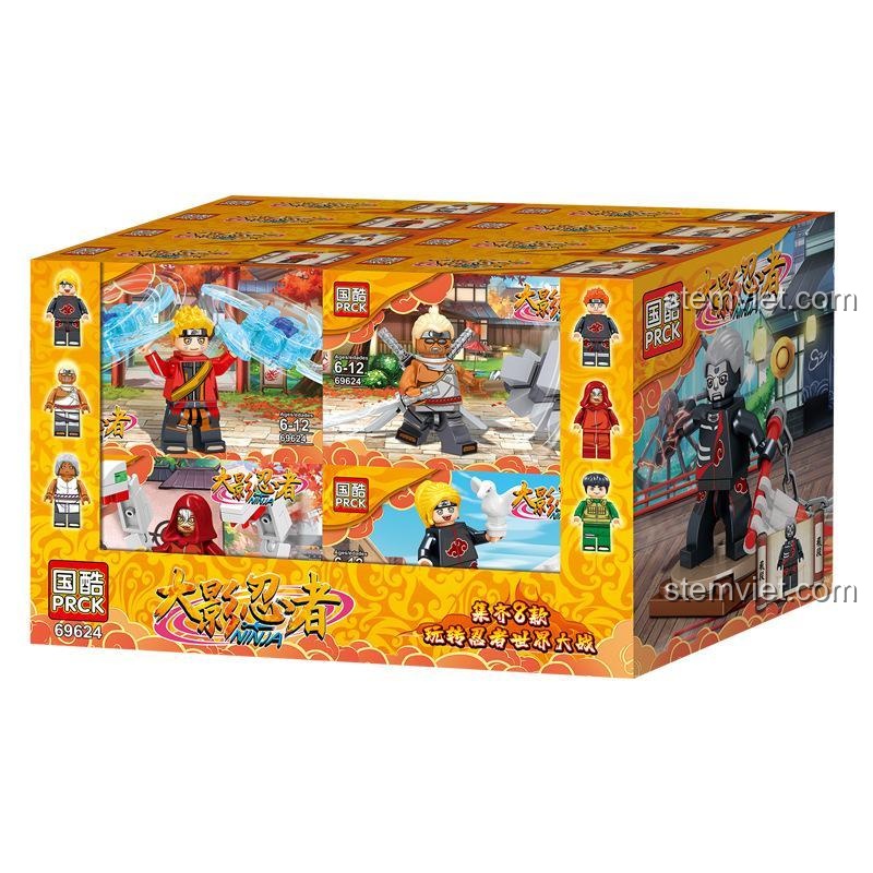 Minifigure Hidan với lưỡi hái tử thần, bộ xếp hình Thế giới Nhẫn Giả, đồ chơi mô hình Đại chiến Nhẫn Giả, cho bé trai 6 tuổi