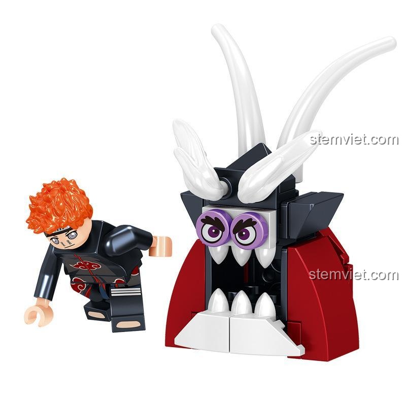 Minifigure Orochimaru với tạo hình rắn, đồ chơi lắp ghép 69624, bộ lắp ghép 9624, cho bé trai 6 tuổi