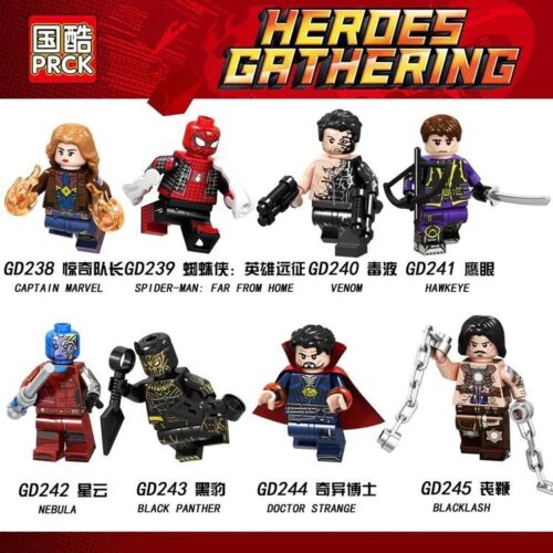 Bộ đồ chơi Captain Marvel PRCK GD238, 8 nhân vật siêu anh hùng Marvel, phù hợp cho bé gái, rèn luyện sáng tạo ý tưởng, tập trung chi tiết, phối hợp tay mắt, kiên nhẫn, tưởng tượng.