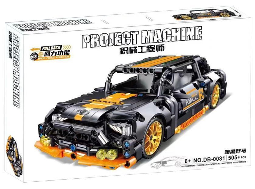 Hộp sản phẩm Bộ lắp ráp Xe Ford Mustang Dark Horse Project Machine DB-0081, đồ chơi mô hình xe cơ bắp cho bé trai 6 tuổi, giá tốt.