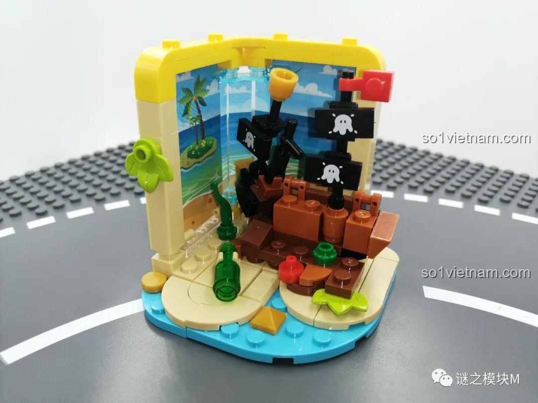 Minifigure Angela phi công trong bộ đồ chơi Talking Tom and Friends 99006 nhìn từ bên cạnh