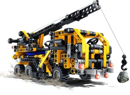 Bộ lắp ghép QIHUI 23002 Xe Cẩu Công Trình, đồ chơi lắp ráp kỹ thuật cho bé trai 6 tuổi, mô hình xe cẩu chất lượng cao, giá tốt.