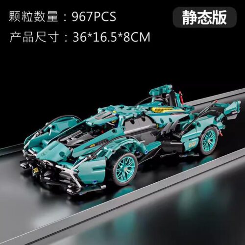 Bộ lắp ráp Lamborghini V12 Vision Gran Turismo Qihui 89111 màu xanh lơ, mô hình tĩnh siêu xe dành cho bé trai 6 tuổi, giúp phát triển tư duy logic và sự khéo léo.