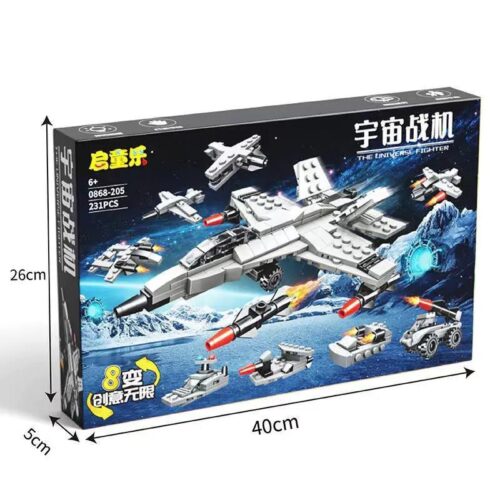 bộ lắp ghép Chiến Cơ Vũ Trụ Qitongle 0868-205 cho Con trai 6 tuổi, giá tốt, hộp sản phẩm
