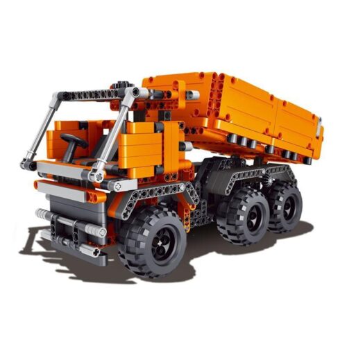 Qizhile 23001 Xe Tải Công Trình Kỹ Thuật, bộ lắp ráp 618 mảnh ghép cho bé trai 6 tuổi, giá tốt