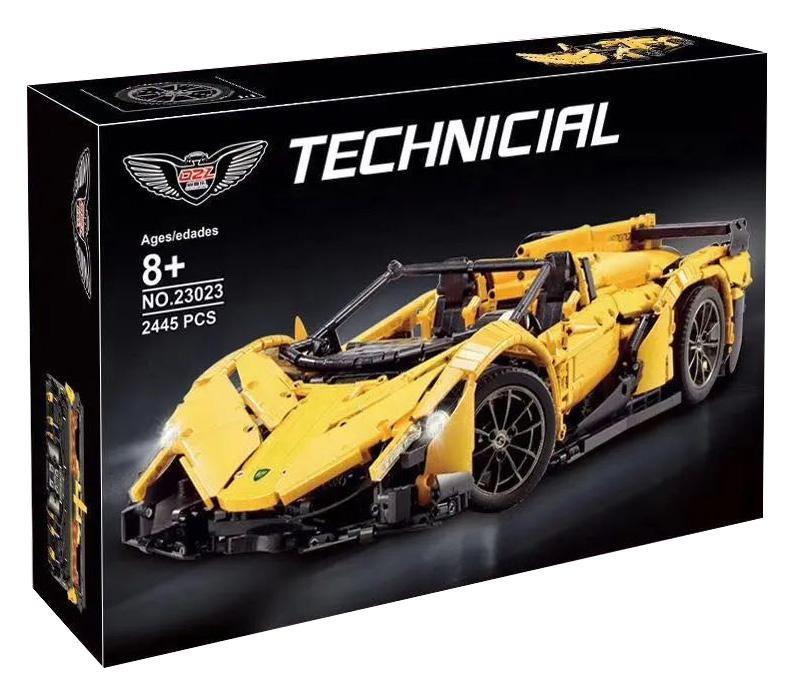 Bộ lắp ráp Qizhile 23023 Lamborghini Veneno Roadster siêu xe vàng 2445 mảnh cho bé trai 8 tuổi, đồ chơi mô hình chất lượng cao giá tốt