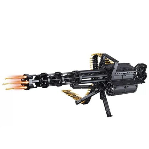 Mô hình súng Gatling điện tự động Qizhile 86001, bộ đồ chơi lắp ráp súng Gatling điện cho bé trai 8 tuổi, chất lượng cao, giá tốt.