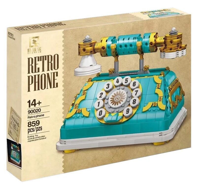 Bộ lắp ghép 启智乐 90020 Điện thoại cổ điển với 859 mảnh ghép, thiết kế cổ điển độc đáo, phù hợp cho cả bé trai và bé gái từ 14 tuổi trở lên, chất liệu nhựa ABS cao cấp, xuất xứ Trung Quốc, giá tốt.