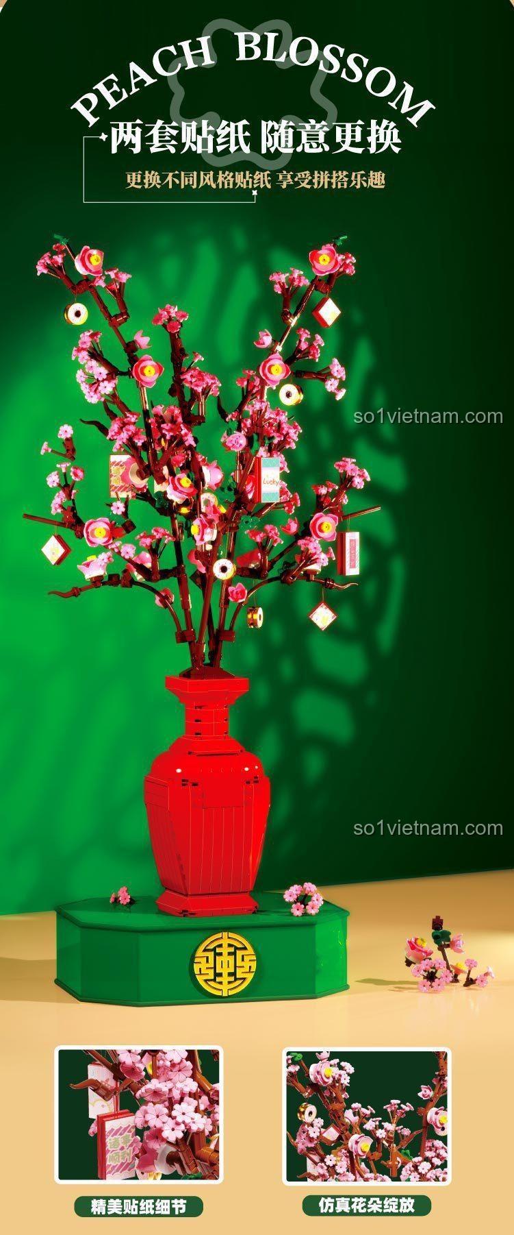 Cây Đào Qizhile 92021 với sticker thay đổi