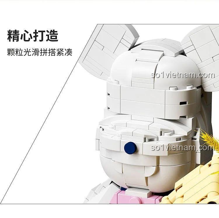 Mô hình Gấu Gloomy KUMA 92022 làm đồ trang trí nội thất, 800 chi tiết, độ tuổi 6+, chất liệu ABS, kiểu chi tiết Bristle Blocks