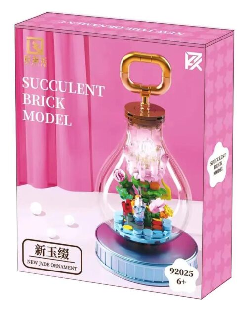 Cây cảnh mini Qizhile, đồ trang trí cây mọng nước 2025, bộ lắp ghép Mô hình cây mọng nước Ngọc Trụy, giá tốt